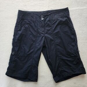 Jacob Cargo Shorts Womens 4 Black 100% Cotton Pockets Basic Capsule Preppy